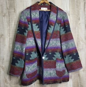 Julia Klein Cotton Blend Colorful Blazer. Size 2X